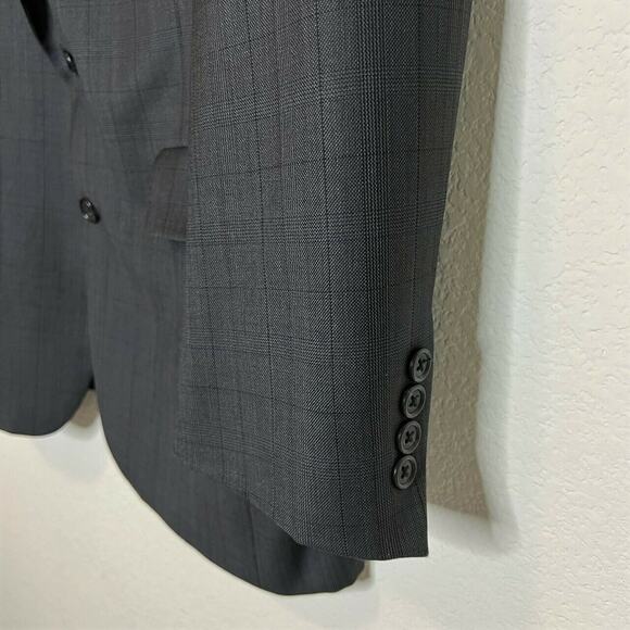 Hart Schaffner and Marx ZCMI Mens Sports Coat 40R Wool Gray Plaid - Picture 4 of 8